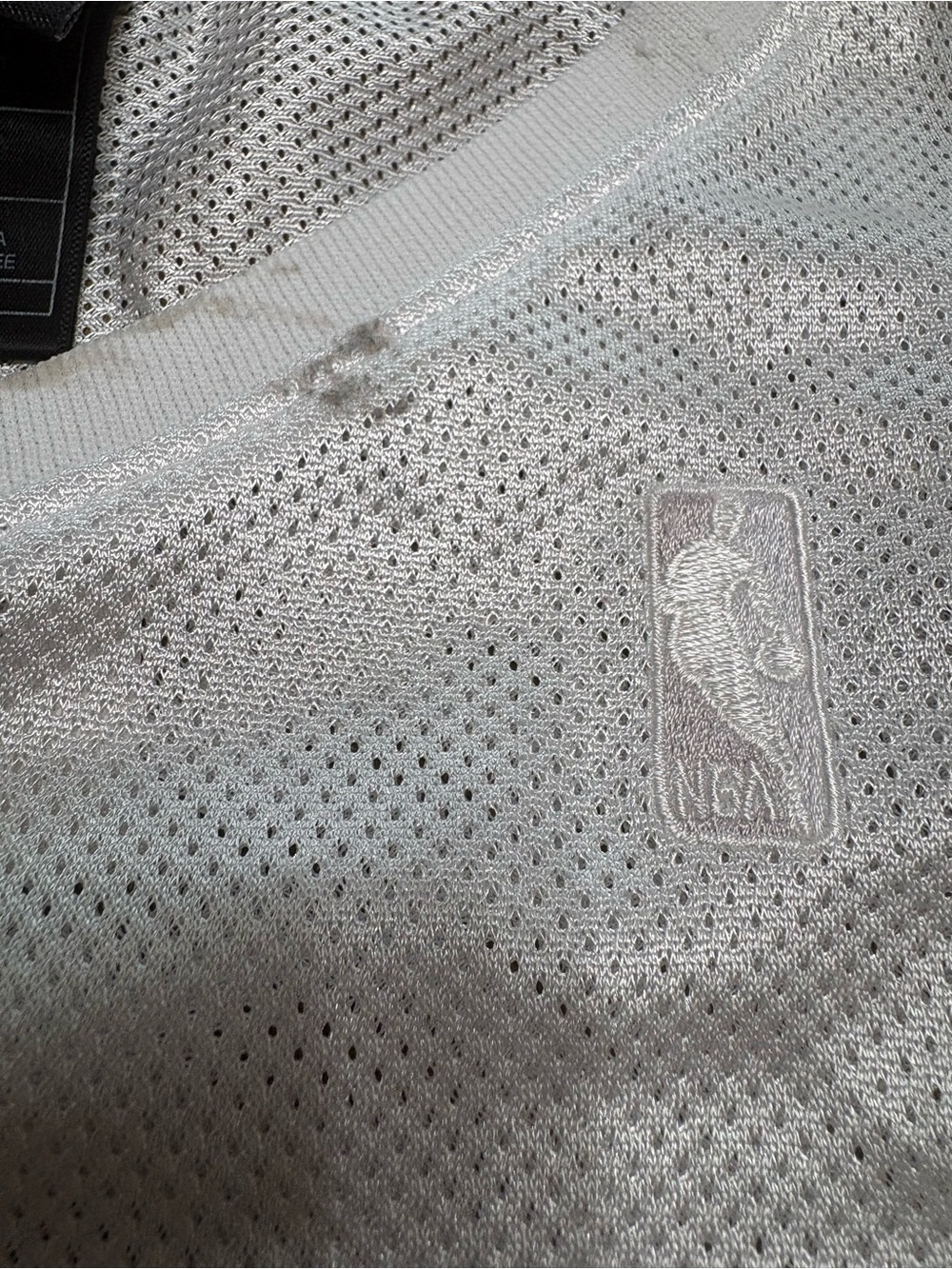 adidas White NBA Tagged Basketball Jersey - Picture 4 of 5